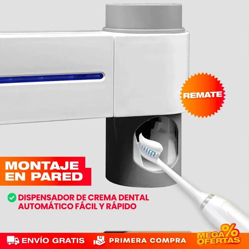 (COMPRA 1 LLEVA 2) PORTA CEPILLO DE DIENTES 3 EN 1 ESTERILIZADOR UV