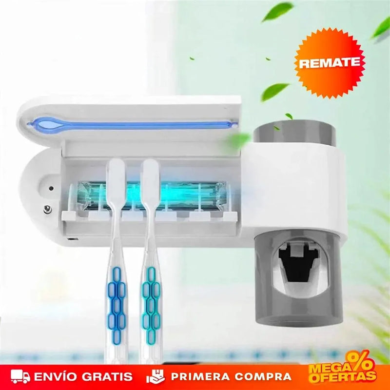 (COMPRA 1 LLEVA 2) PORTA CEPILLO DE DIENTES 3 EN 1 ESTERILIZADOR UV