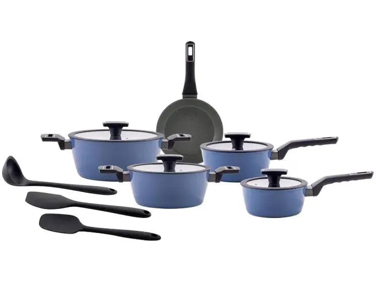 Brinox Batería de Cocina Ceramic Life Aluminio 8 Piezas Carbono