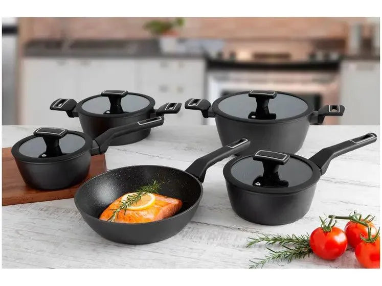 Brinox Batería de Cocina Ceramic Life Aluminio 8 Piezas Carbono