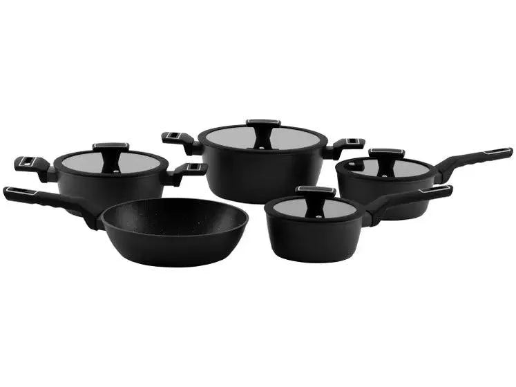 Brinox Batería de Cocina Ceramic Life Aluminio 8 Piezas Carbono