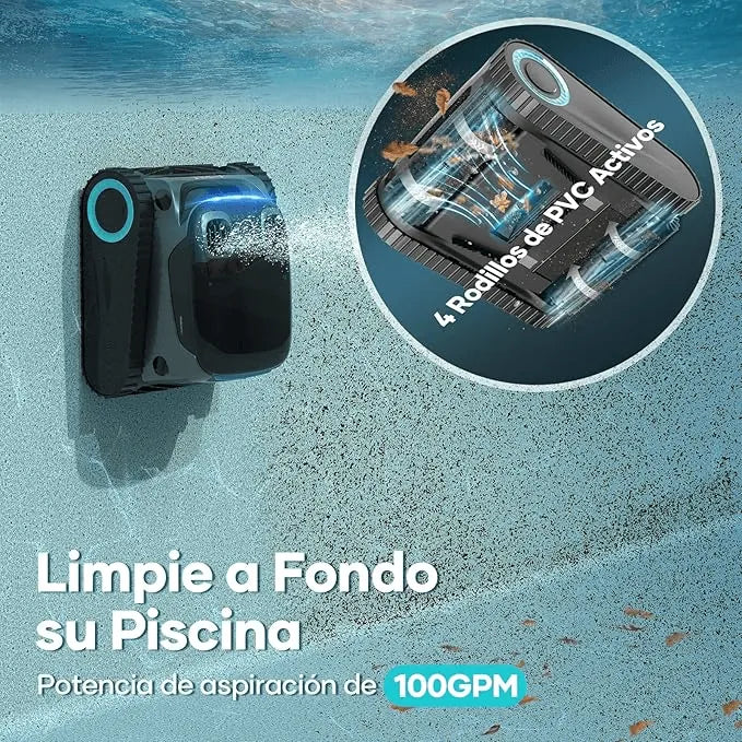 AIPER Scuba S1 Pro Limpiafondos Piscina, Robot Piscina Limpia Suelos, Paredes y Línea de Flotación