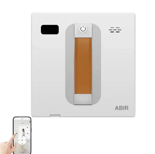 Robot Limpiador de Ventanas, Spray de Agua Doble, Memoria Inteligente, Succión de Alto Vacío, Sensor Láser