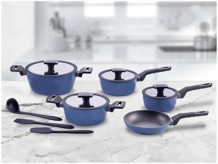 Brinox Batería de Cocina Ceramic Life Aluminio 8 Piezas Carbono